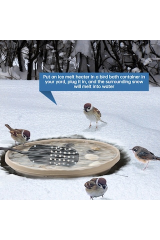 Xindoker Kışlık Kuş Ve Evcil Hayvan Su Tankı Isıtıcı 200w Otomatik Aç-kapa Termostat Kontrollü Suya Dönüştürücü Avrupa Şarjı