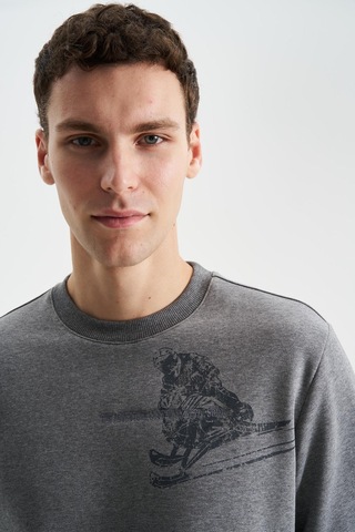 AR-MA Arma Erkek Regular Fit Pamuk Polyester Kumaş Karışımı Bisiklet Yaka Sweatshirt 001