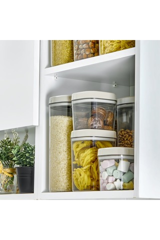 Ceronni Bonny Erzak Saklama Kabı 12li Set 1,8 Lt 1 Lt 600 Ml Bej Bej