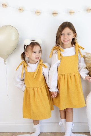 Fitilli Kadife Elbise İkili Takım HARDAL