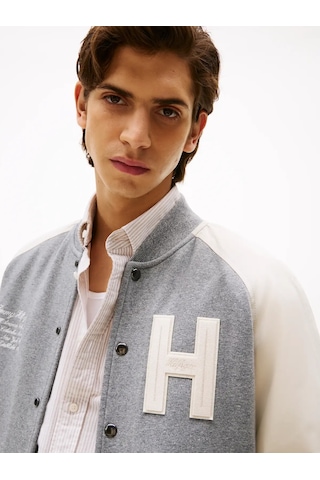 Tommy Hilfiger Mıx Medıa Varsıty Bo, P01 Gri Erkek Ceket