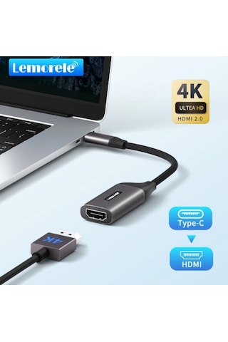 Lemorele 4k Hdmi To Type-c Dönüştürücü Adaptör Hdmi Dönüştürücü