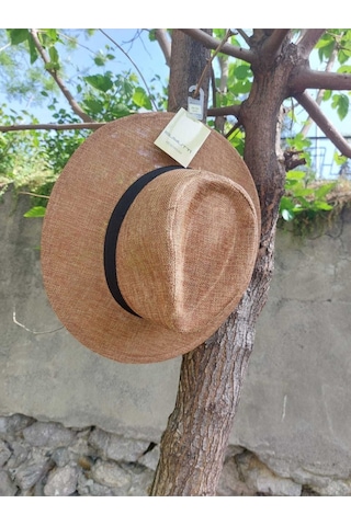 Suyutti Kostan Aksesuar Unisex Hasır Şapka Camel camel