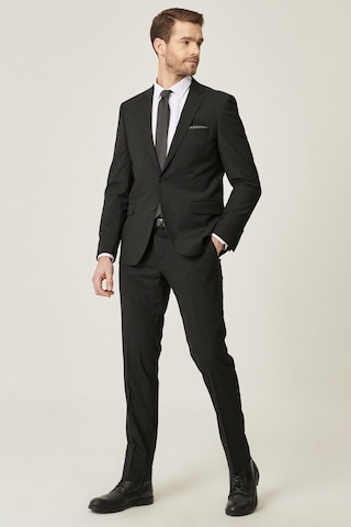 Altinyildiz Classics Erkek Siyah Slim Fit Dar Kesim Mono Yaka Yünlü Takım Elbise 4A3010000001SYH586N Siyah