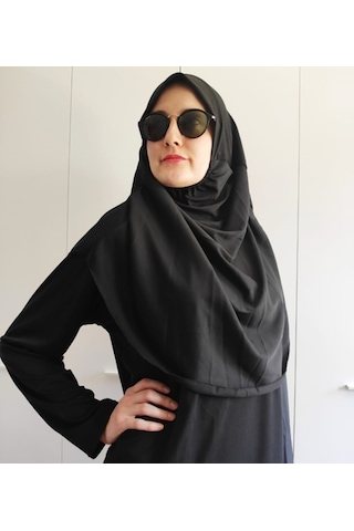 Tek Parça Namaz Elbisesi (Siyah) Siyah