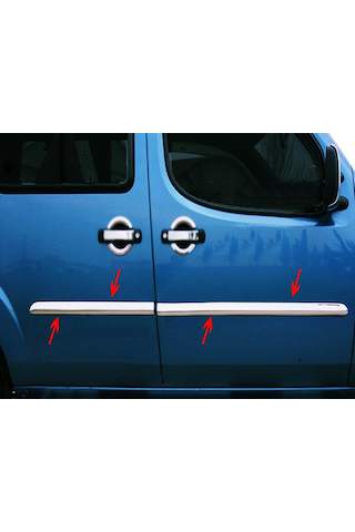 Fiat Doblo 2000-2006 Arası Krom Yan Kapı Çıta 4 Prç P.çelik