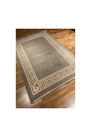 Monet Mt26a Koyu Gri Krem Halı