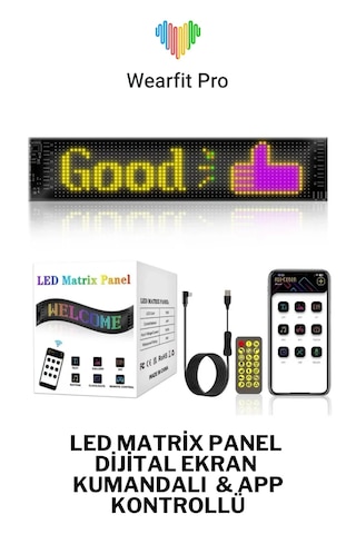 Led Ekran Matrix Panel Cama Yapışan Büyük Boy 16x32