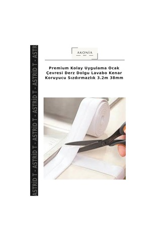 Premium Kolay Uygulama Ocak Çevresi Derz Dolgu Lavabo Kenar Koruyucu Sızdırmazlık 3.2m 38mm
