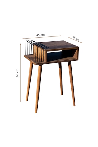 Plak Ve Pikap Sehpası Ahşap Ayaklı Barok