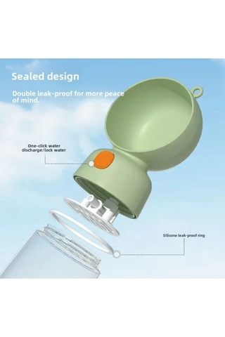 Pribor Evcil Hayvan 400+180 Ml Su Ve Mama Hazneli Taşınabilir Seyahat Suluğu