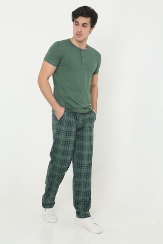 Kmk Kombin Aydoğan Erkek Kısa Kol Haki Pijama Takımı Haki