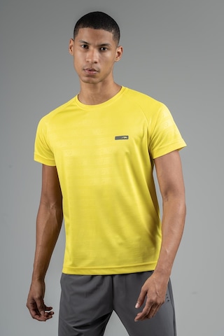 Maraton Regular Erkek Bisiklet Yaka Sarı T-shirt Sarı