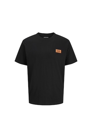Jack & Jones Erkek Logo Detayli Bisiklet Yaka Tisört - Rush - 12298424 Siyah
