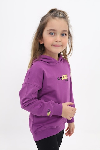 Toontoy Kız Çocuk Nakışlı Sweatshirt Mor