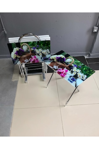 Camlı Çanta Sehpa, Sehpa, Zigon, 4lü Zigon, Çanta Sehpa-sepet