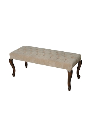 Masifart_Mobilya Masifart Kapri 120 Cm Kapitoneli Bench Puf Ceviz Eskitme