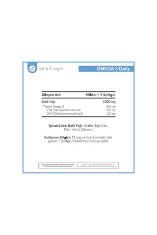 Smartcaps Omega 3 1000 Mg 60 Softgel