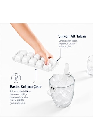 Buz Kalıbı Sert Plastik Gövdeli Pipetli Su Şişesi 500 Ml Beyaz Diğer
