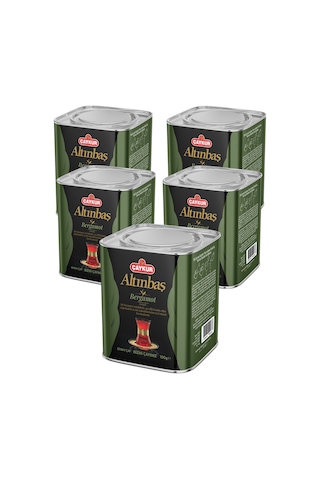 Altınbaş Çayı Teneke Kutu Bergamotlu 100 Gr. Beşli Paket
