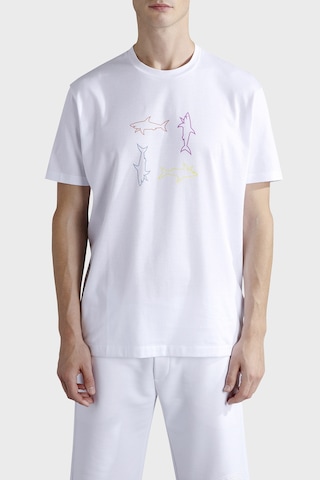Paul & Shark Erkek T Shirt 24411088 010 Beyaz Beyaz