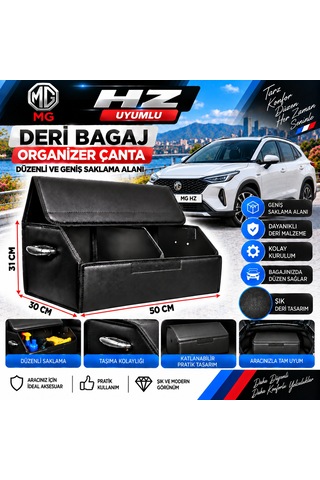 Mg Hz Uyumlu Oto Bagaj Organizeri Deri Bagaj Kutu Çanta 1