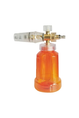 Symbee Basınçlı Yıkayıcı İçin Köpük Topu, Ayarlanabilir Kar Köpüğü Lensi, 1/4'' Hızlı Bağlantı Ve 1l Şişe, Turuncu Turuncu