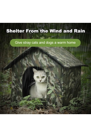 Mufunye Açık Hava Kedi Ve Köpek Evleri İç Ve Dış Kullanım Uzun Ömürlü Su Geçirmez