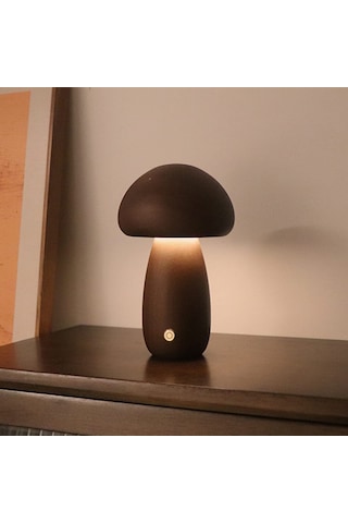 Ahşap Mantar Lambası Dimmabable Mustar Gece Işığı Led Kreş Nightlamp Şarj Edilebilir Başucu Yatak Odası Doğum Günü Hediyesi Kayın