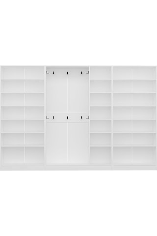 Minar Kale210 7 Kapaksız 5 Bölme Raf Portmanto Beyaz