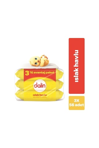 Dalin Avantaj Paket Islak Havlu 3 x 56'lı 168 Yaprak