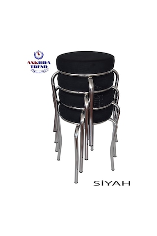 Tabure (Krom Ayaklı) (4 Adet) - Mutfak Balkon Taburesi