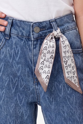 Joy Kids Kız Çocuk Lazer Kalp Baskılı Kot Pantolon 8-11yaş Mavi Açık Mavi