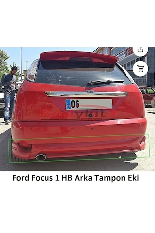 Ford Focus 1 Hb Arka Tampon Eki Boyasız Ham Siyah