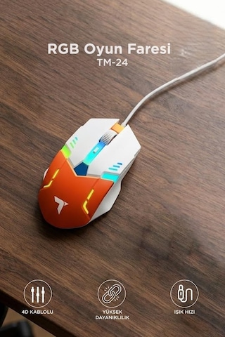 Torima TM-24 Oyuncu Mouse RGB Aydınlatma Kablolu Gaming Mouse