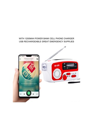 Springsun Siyah Akıllı Acil Radyo: Güneş/saçak Şarjlı, Am/fm Radyo, Led Fener Ve Cep Telefonu Şarj Cihazı