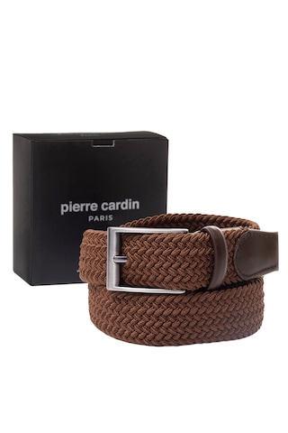 Pierre Cardin Multi Renk Örgü Erkek Kemer En 3,5 Cm Pc-1745 Kahverengi