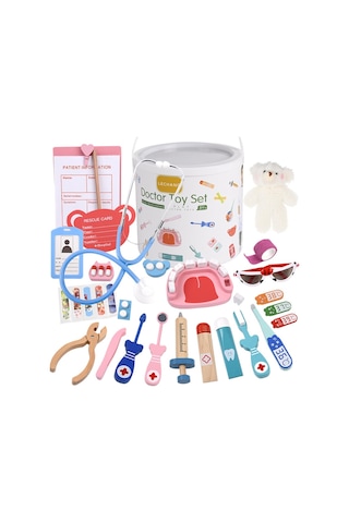 Çocuklar Gerçekçi Diş Hekimi Doktor Seti Stetoskop Çok Renkli