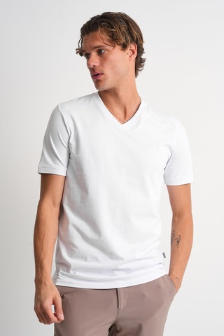 Alexander Gardi V Yaka Basic T-shirt Beyaz