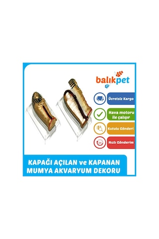 Mumya Hareketli Akvaryum Dekoru 10cm