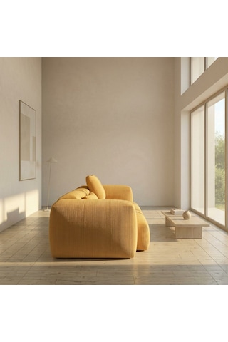 Relax Lego Koltuk 3'lü Kanepe Sünger Koltuk Sarı
