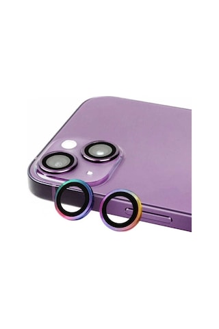 Apple Uyumlu iPhone 14 Plus Zore Cl-07 Kamera Lens Koruyucu Colorful