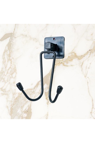 Banyo Dekoru İçin Yapışkanlı Paslanmaz Siyah Metal Bornoz Havlu Askılığı Diğer