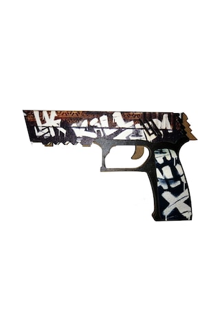 Ahşap Cs-Go P250 Kill Wasteland Rebel Tabanca Oyuncak Set