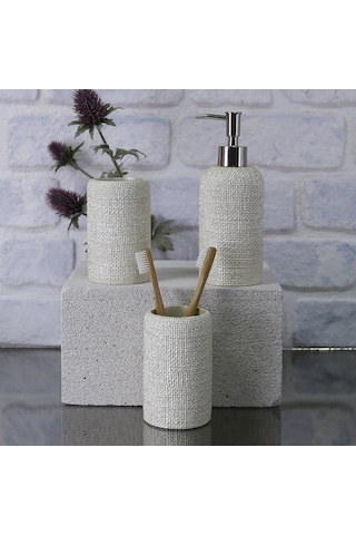 Natural Diş Fırçalık İnci Bej