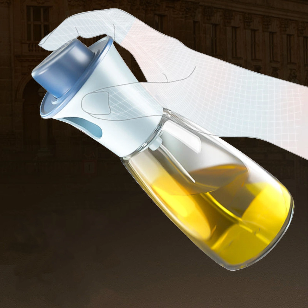 Youmex Mutfak Kullanıma Uygun 180ml Pp Materyal Sprey Botu, Duman Önleyici, Kaymazsız, Şeffaf, Kolay Tutuş, Zıpkı Açma, Yemek Yağı Soya Sos Sıvı Spreyi Çok Renkli