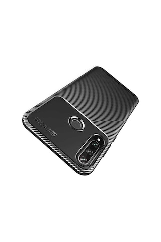 Huawei Y6p Kılıf Negro Karbon Tasarım Silikon Kılıf 001