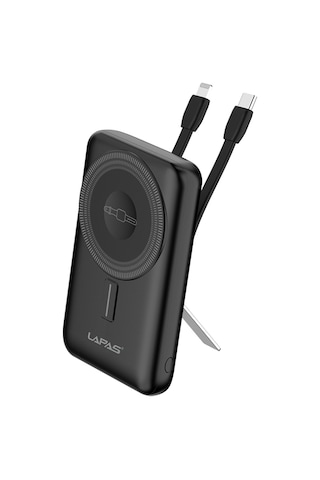 Lapas Lp-pw004 Akıllı Saat Kablosuz Şarj Özellikli Wireless Powerbank 10000mah 15w Siyah