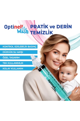 10 'lu Şırıngalı Burun Aspiratörü Bebek Burun Temizleme Aparatı 1 Şırınga 10 Ml Enjektörü