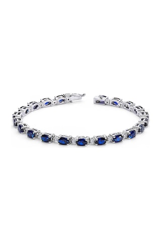 Lova Pırlantalı Oval Safir Bileklik - 4080002